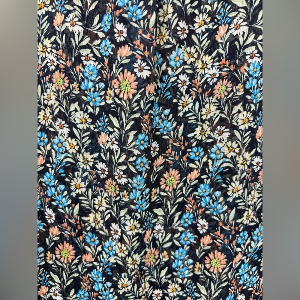 Cristina B women’s layered blue floral sleeveless dressy v neck tank. Size XL. - Picture 4 of 7